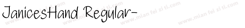 JanicesHand Regular字体转换